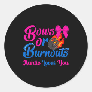 Bogen of uitbrandingen Tante houdt van jou geslach Ronde Sticker
