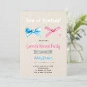 Bogen of vlinderdas woord uitnodigen kaart (Staand voorkant)