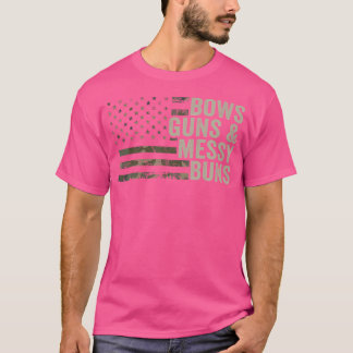 Bogen Pistolen Messy Buns Funny Pistool Bow Boogsc T-shirt