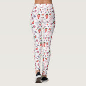 Bogen, Rozen & Aardbeien Coquettepatroon Leggings (Achterkant)