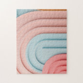 Bogen vormen achtergrond in pastelkleuren legpuzzel (Verticaal)