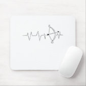 Bogenschießen Herzschlag fürs Pfeil und Bogen Muismat (Met muis)