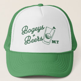 Bogeys en Beers Golf Cup Day Custom Trucker Pet