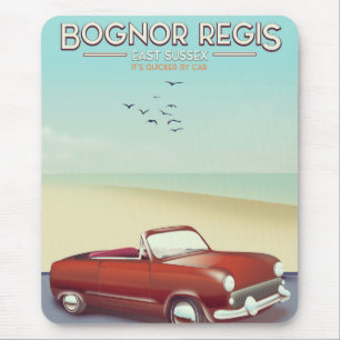 Bognor Regis Vintage reisposter aan zee Muismat