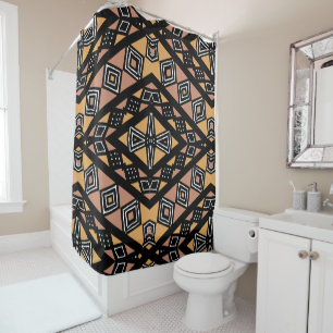 Bogolan African Ethnic Design Douche rideau