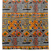 Bogolan geometrisch douchegordijn (Voorkant)