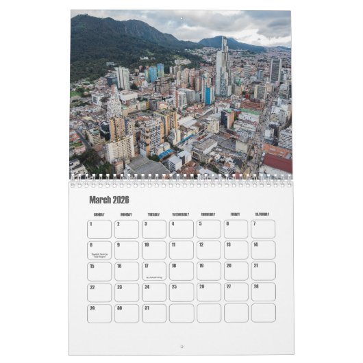Bogotá-Colombia Calendar Kalender (Mar 2026)