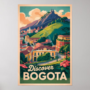 Bogota Colombia Reizen Kunst Vintage Poster