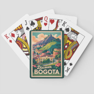 Bogota Colombia Travel Art Vintage Pokerkaarten
