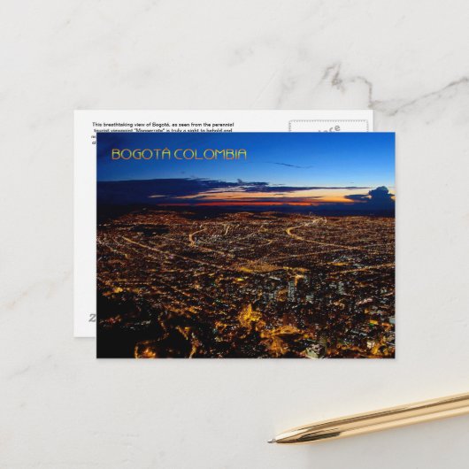 Bogotá Colombia Travel Post Kaart (Voorkant / Achterkant in situ)