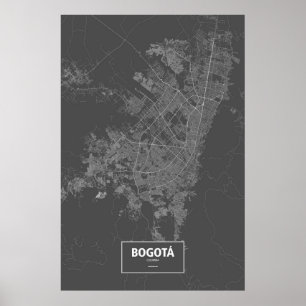 Bogota, Colombia (zwart wit) Poster