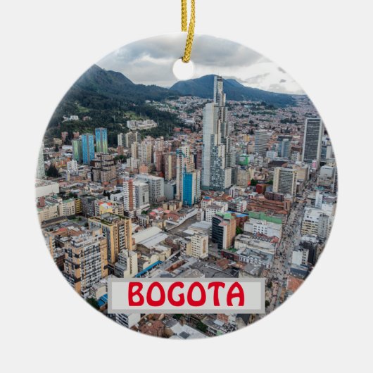 Bogota Colombie Ornement de Noël panoramique (Devant)