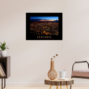 Bogotá Nacht Panorama Poster