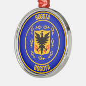 Bogotá Round Emblem Metalen Ornament (Links)
