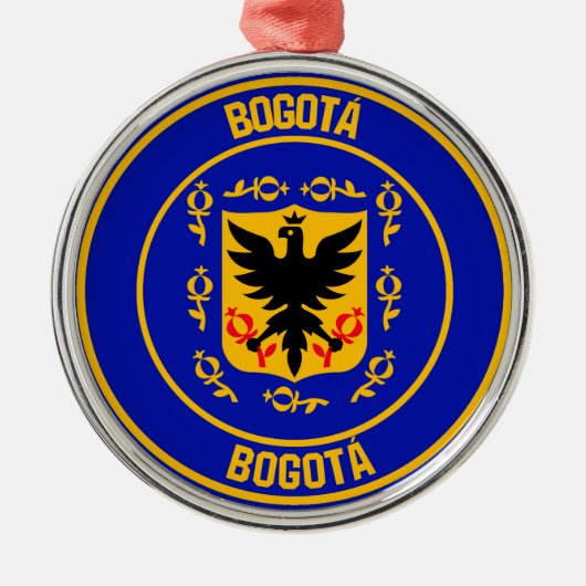 Bogotá Round Emblem Metalen Ornament (Voorkant)