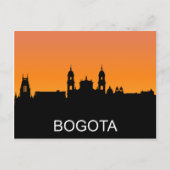 Bogota silhouette, zomerzonsondertoon briefkaart (Voorkant)