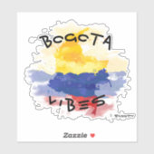 Bogota vibes auto autocollant Colombie croquis (Feuille)