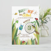 Bogue Invitation Anniversaire Insect Bugs Bogue (Debout devant)