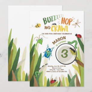 Bogue Invitation Anniversaire Insect Bugs Bogue