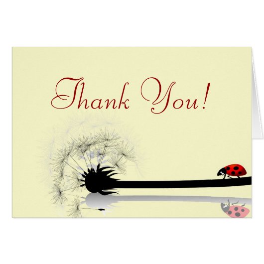 Bogue jaune et jaune Carte de remerciements plié (Devant Horizontal)