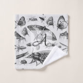 BOGUES GOTHIQUES monogrammes Insectes d'encre Vint (Gant de toilette)