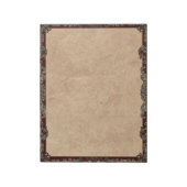 Bogundy Antiek Fancy Lijst Tan Parchment Notitieblok (Gedraaid)