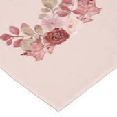 Bogundy Autumn Floral Table Runner Korte Tafelloper (Hoek)