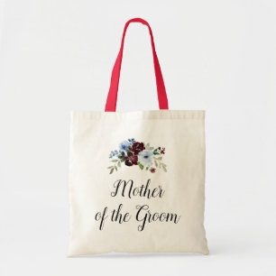 bogundy dusty blue moeder van de groom canvas tas