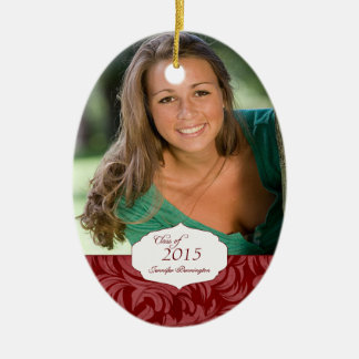 Bogundy elegant afstuderen foto-versiering keramisch ornament