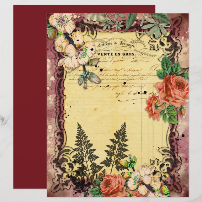  Bogundy Ephemera-Lijsten (Voorkant / Achterkant)