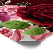 Bogundy floral welkomstteken poster (Hoek)