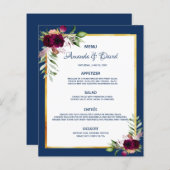 Bogundy van de bruinblauw van de marine (Voorkant / Achterkant)