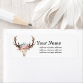 bohaan, bull skull, antler, boho floral etiket (Insitu)