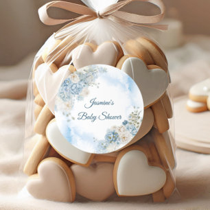 Boheem Bloem Baby Shower Ronde Sticker