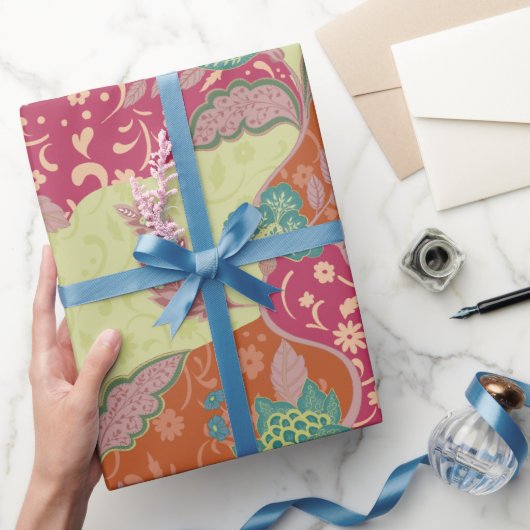 Boheem Boeiend Patchwork Patroon Cadeaupapier (Geschenken)