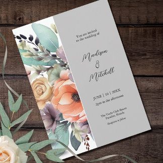Boheem Boeket Waterverf Bloemen Kaart