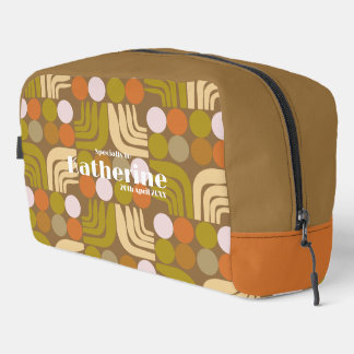 Boheem Bruin Groen Oranje Toilettasje