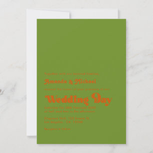 Boheem Olijf en Verbrande Sinaasappel Typografie T Kaart
