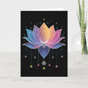 Boheem Regenboog Lotus Bloem Yoga Lotus Bloem _1 Kaart