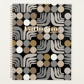 Boheem zwart grijs planner