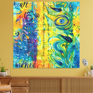 Boheemhart en -ziel canvas afdruk