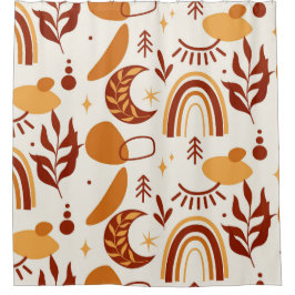 Boheems Abstract geometrisch douchegordijn