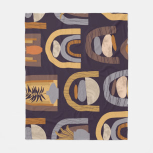 Boheems Abstract: Minimalistische charme. Fleece Deken
