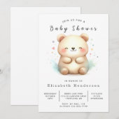 Boheems bedrukbaar Beren Baby shower Kaart (Voorkant / Achterkant)