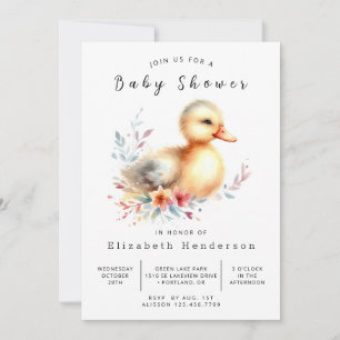 Boheems bedrukbaar eendenBaby shower Kaart
