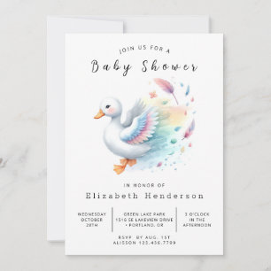 Boheems bewerkbaar eendenBaby shower Kaart