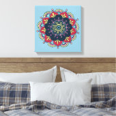 Boheems bloemig verpakt canvas (Insitu (Slaapkamer))