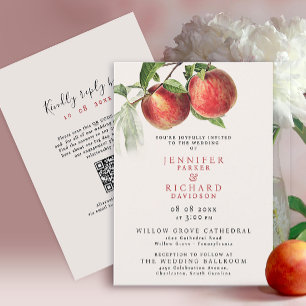 Boheems Ivoor Red Peach Summer Orchard Fruits Kaart