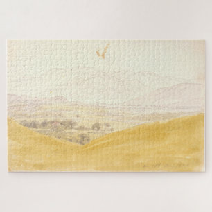 Boheems landschap met het Mittelgebergte Legpuzzel