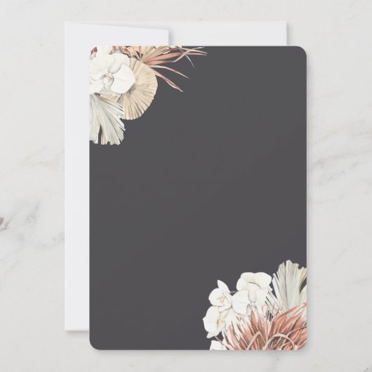 Boheems Oerwoud Foliage Lijst bruiloft uitnodiging (Achterkant)